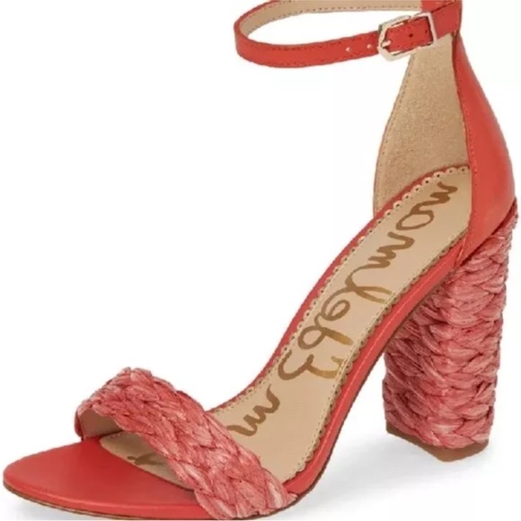 Sam Edelman Women's Yoana Raffia Leather Coral
Ankle-High Heel women size 9 - Picture 3 of 17